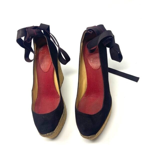 Christian Louboutin Espadrille Wedges – Ribbon Ankle Tie, EU 37 - Picture 7 of 9